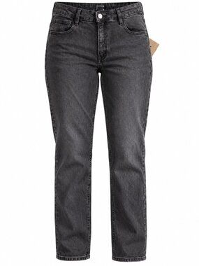 NWT Frank And Oak Cyndi Washed Black Straight Leg Jeans Size 30